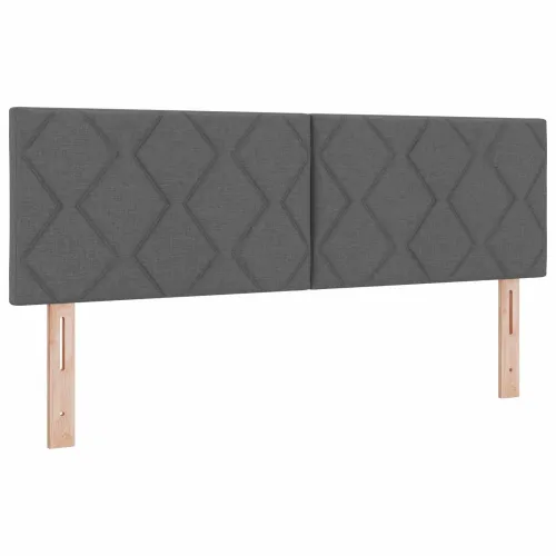 LED glava kreveta Sivi tkanina - Tamno siva 160 cm Nizak uzglavlju Cijena