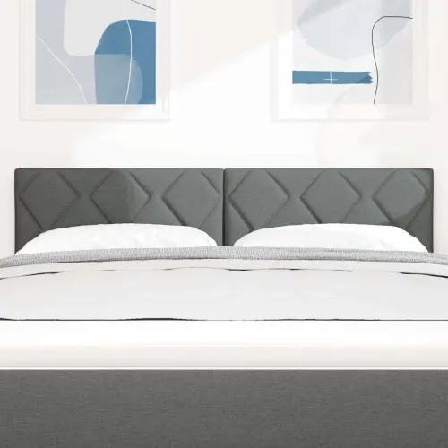 LED glava kreveta Sivi tkanina - Tamno siva 160 cm Nizak uzglavlju Cijena