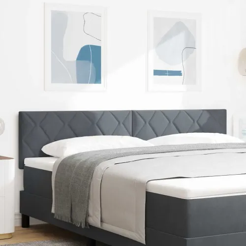 LED glava kreveta Tamno siva 180 cm Baršun - Tamno siva 180 cm Nizak uzglavlju Cijena