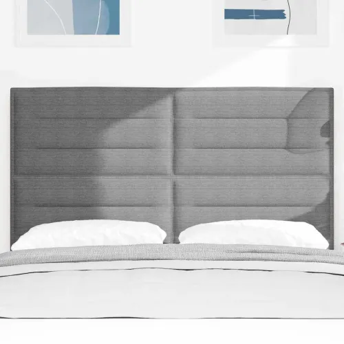 LED glava kreveta Svijetlo siva 144 cm Kordura tekstil - Svjetlosiva 140 cm Visoki uzglavlje Cijena