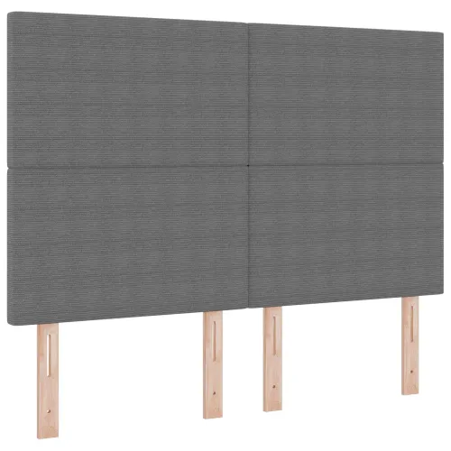 LED glava kreveta Svijetlo siva 144 cm Kordura tekstil - Svjetlosiva 140 cm Visoki uzglavlje Cijena