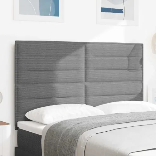 LED glava kreveta Svijetlo siva 144 cm Kordura tekstil - Svjetlosiva 140 cm Visoki uzglavlje Cijena