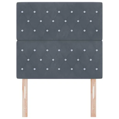 LED glava kreveta s LED trakama Tamno siva 90 cm Baršun - Tamno siva 90 cm Visoki uzglavlje Cijena