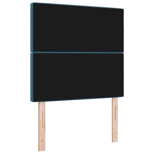 LED glava kreveta s LED trakama Tamno plava 90 cm Baršun - Tamno plava 90 cm Visoki uzglavlje Cijena