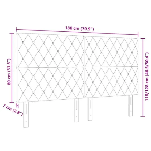 LED glava kreveta s LED trakama Tamno siva 180 cm Baršun - Tamno siva 180 cm Visoki uzglavlje Cijena