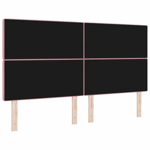 LED glava kreveta s LED trakama Ružičasta 180 cm Baršun - Ružičasta 180 cm Visoki uzglavlje Cijena