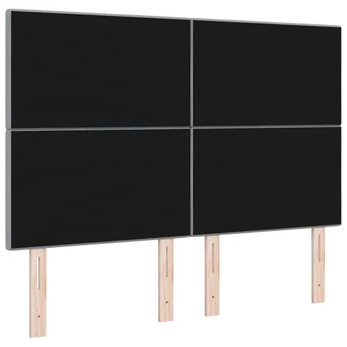 LED glava kreveta s LED trakama Svijetlo siva 160 cm tkanina - Svjetlosiva 160 cm Visoki uzglavlje Cijena