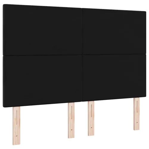 LED glava kreveta s LED trakama Crna 160 cm Baršun - Crna 160 cm Visoki uzglavlje Cijena
