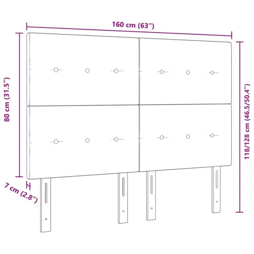 LED glava kreveta s LED trakama Ružičasta 160 cm Baršun - Ružičasta 160 cm Visoki uzglavlje Cijena