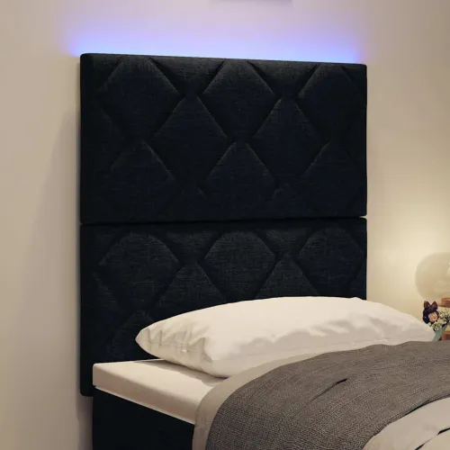LED glava kreveta Crna tkanina - Crna 80 cm Visoki uzglavlje Cijena