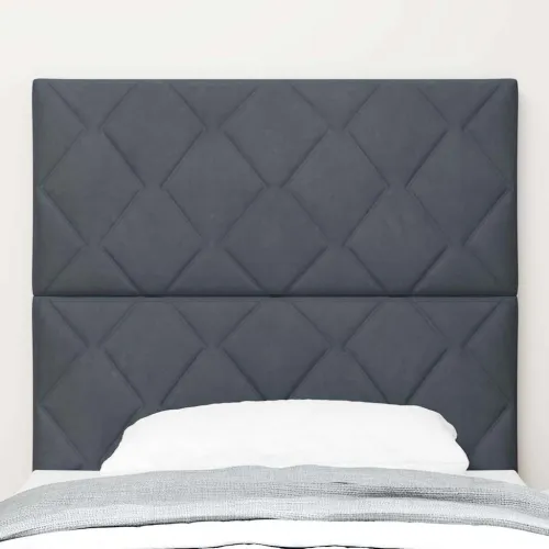 LED glava kreveta Tamno siva 90 cm Baršun - Tamno siva 90 cm Visoki uzglavlje Cijena