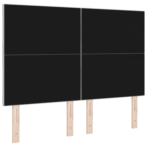 LED glava kreveta Svijetlo siva 144 cm Baršun - Svjetlosiva 144 cm Visoki uzglavlje Cijena