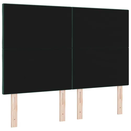 LED glava kreveta Tamnozelena 144 cm Baršun - Tamnozelena 144 cm Visoki uzglavlje Cijena