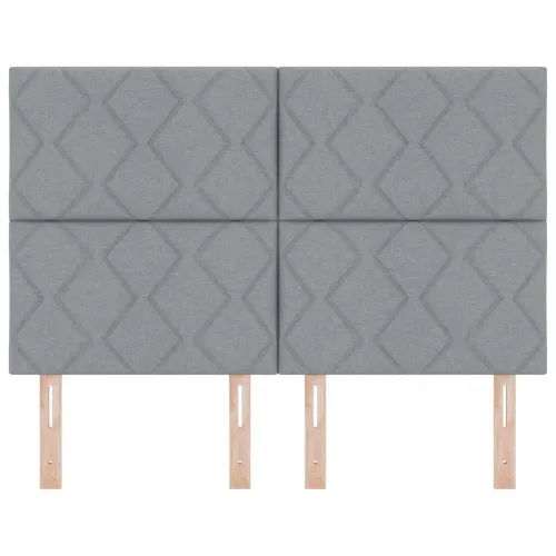 LED glava kreveta Svijetlo siva tkanina - Svjetlosiva 160 cm Visoki uzglavlje Cijena