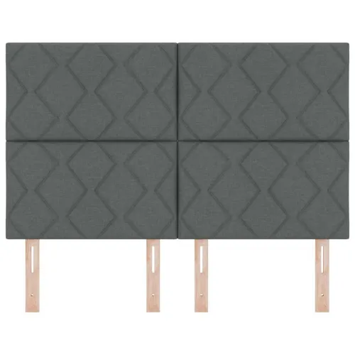 LED glava kreveta Sivi tkanina - Tamno siva 160 cm Visoki uzglavlje Cijena