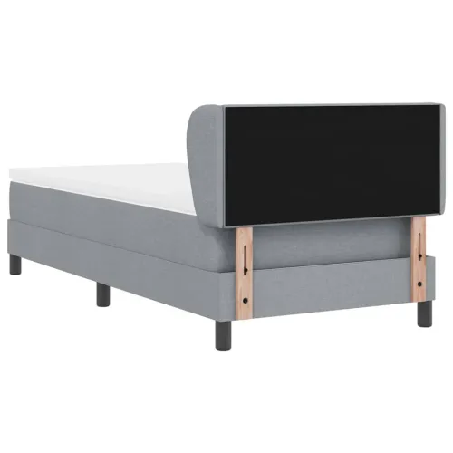 Box spring krevet Svjetlosiva 100 x 200 cm tkanina - Svjetlosiva 100 x 200 cm Prošiveno gumbima Cijena