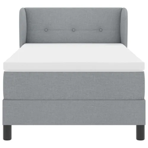 Box spring krevet Svjetlosiva 100 x 200 cm tkanina - Svjetlosiva 100 x 200 cm Prošiveno gumbima Cijena