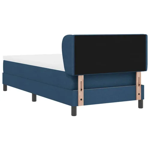 Box spring krevet s uzglavljem Plava 100 x 200 cm tkanina - Plava 100 x 200 cm Prošiveno gumbima Cijena