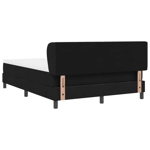 Box spring krevet s uzglavljem Crna 140 x 190 cm tkanina - Crna 140 x 190 cm Prošiveno gumbima Cijena