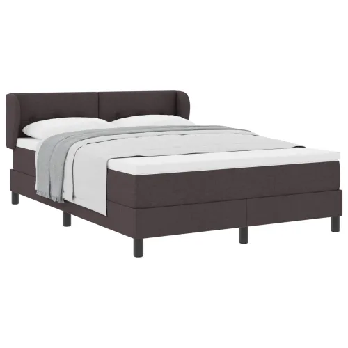 Box spring krevet Tamno smeđa 160 x 200 cm tkanina - Tamno smeđa 160 x 200 cm Prošiveno gumbima Cijena