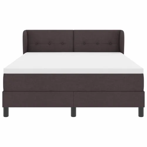 Box spring krevet Tamno smeđa 160 x 200 cm tkanina - Tamno smeđa 160 x 200 cm Prošiveno gumbima Cijena