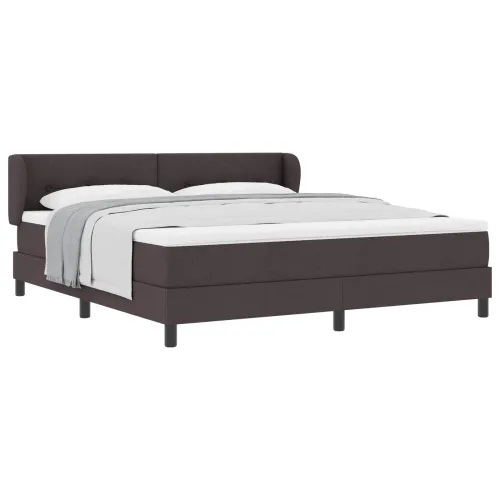 Box spring krevet Tamno smeđa 180 x 200 cm tkanina - Tamno smeđa 180 x 200 cm Prošiveno gumbima Cijena