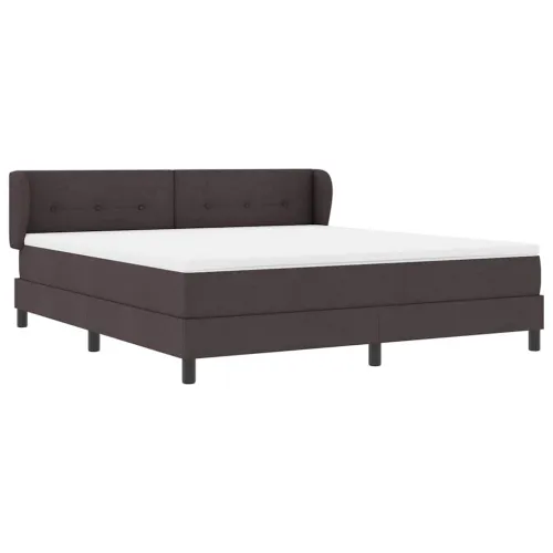 Box spring krevet Tamno smeđa 180 x 200 cm tkanina - Tamno smeđa 180 x 200 cm Prošiveno gumbima Cijena