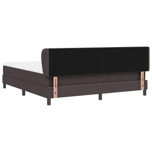Box spring krevet Tamno smeđa 180 x 200 cm tkanina - Tamno smeđa 180 x 200 cm Prošiveno gumbima Cijena