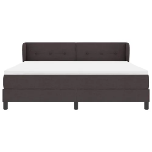 Box spring krevet Tamno smeđa 180 x 200 cm tkanina - Tamno smeđa 180 x 200 cm Prošiveno gumbima Cijena