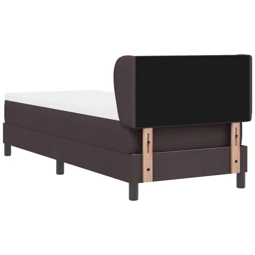 Box spring krevet Tamno smeđa 80 x 200 cm tkanina - Tamno smeđa 80 x 200 cm Dizajn s rombovima Cijena