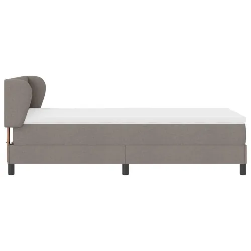 Box spring krevet Sivo-smeđa 100 x 200 cm tkanina - Sivo-smeđa 100 x 200 cm Dizajn s rombovima Cijena