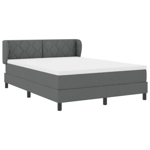 Box spring krevet Tamno siva 160 x 200 cm tkanina - Tamno siva 160 x 200 cm Dizajn s rombovima Cijena