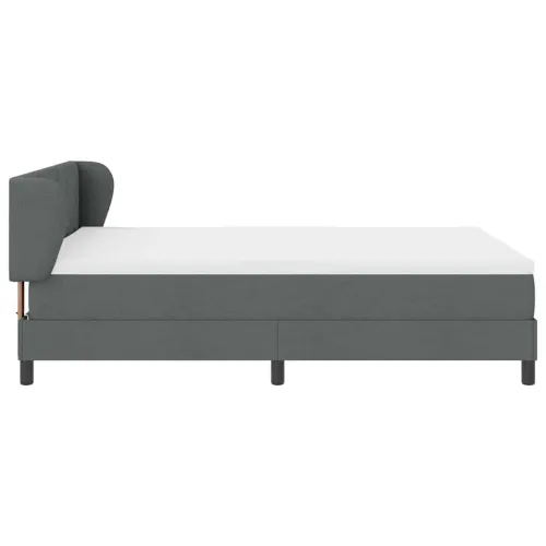 Box spring krevet Tamno siva 160 x 200 cm tkanina - Tamno siva 160 x 200 cm Dizajn s rombovima Cijena