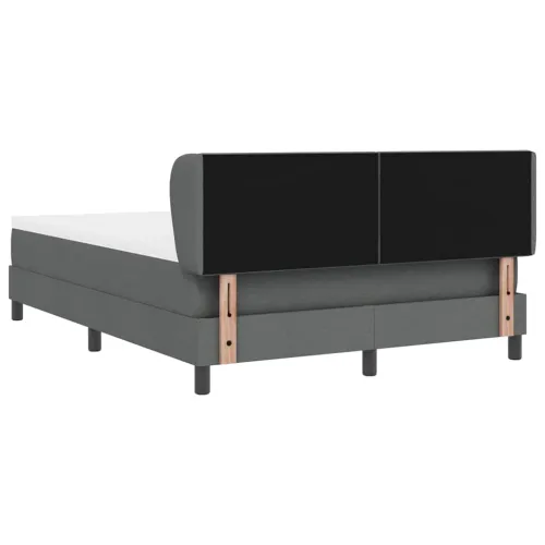 Box spring krevet Tamno siva 160 x 200 cm tkanina - Tamno siva 160 x 200 cm Dizajn s rombovima Cijena