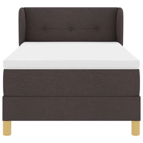Box spring krevet Tamno smeđa 90 x 200 cm tkanina - Tamno smeđa 90 x 200 cm Prošiveno gumbima Cijena