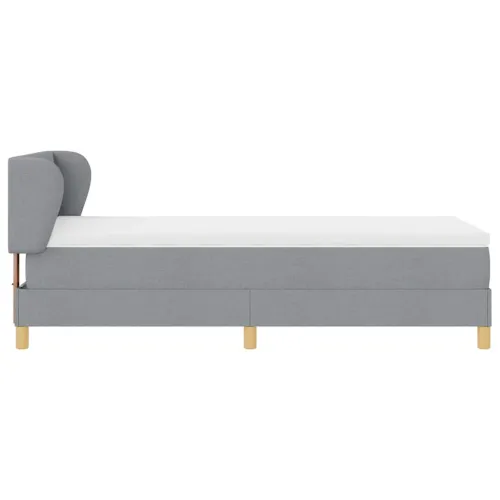Box spring krevet Svjetlosiva 100 x 200 cm tkanina - Svjetlosiva 100 x 200 cm Prošiveno gumbima Cijena