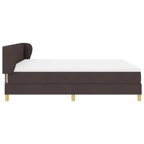 Box spring krevet Tamno smeđa 180 x 200 cm tkanina - Tamno smeđa 180 x 200 cm Prošiveno gumbima Cijena