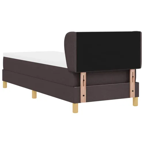 Box spring krevet Tamno smeđa 80 x 200 cm tkanina - Tamno smeđa 80 x 200 cm Dizajn s rombovima Cijena