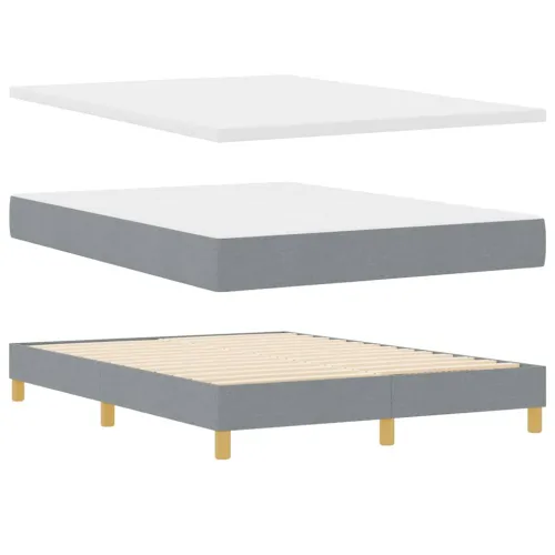 Box spring krevet Svjetlosiva 160 x 200 cm tkanina - Svjetlosiva 160 x 200 cm Dizajn s rombovima Cijena