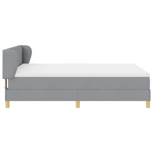 Box spring krevet Svjetlosiva 160 x 200 cm tkanina - Svjetlosiva 160 x 200 cm Dizajn s rombovima Cijena