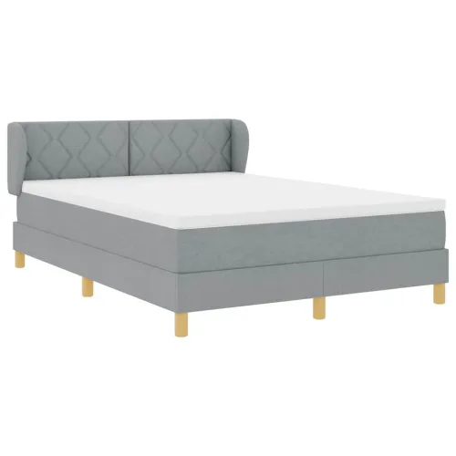 Box spring krevet Svjetlosiva 160 x 200 cm tkanina - Svjetlosiva 160 x 200 cm Dizajn s rombovima Cijena