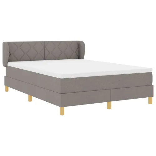 Box spring krevet Sivo-smeđa 160 x 200 cm tkanina - Sivo-smeđa 160 x 200 cm Dizajn s rombovima Cijena