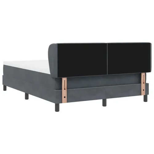 Box spring krevet Tamno siva 140 x 200 cm Baršun - Tamno siva 140 x 200 cm Kristal s dugmadima Cijena