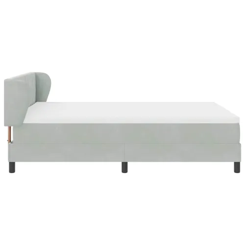 Box spring krevet Svjetlosiva 160 x 200 cm Baršun - Svjetlosiva 160 x 200 cm Kristal s dugmadima Cijena