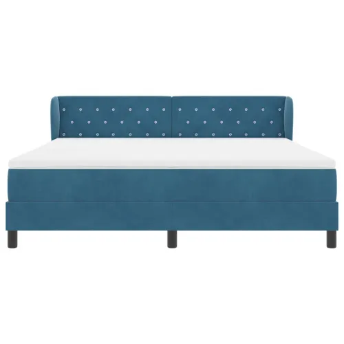 Box spring krevet Tamno plava 180 x 200 cm Baršun - Tamno plava 180 x 200 cm Kristal s dugmadima Cijena