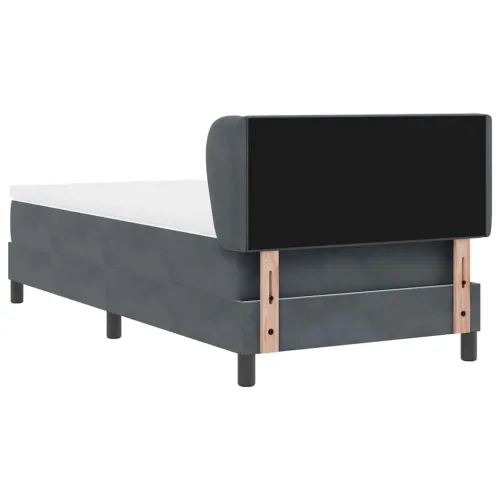 Box spring krevet Tamno siva 90 x 200 cm Baršun - Tamno siva 90 x 200 cm Prošiveno gumbima Cijena