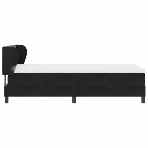 Box spring krevet s uzglavljem Crna 100 x 200 cm Baršun - Crna 100 x 200 cm Prošiveno gumbima Cijena