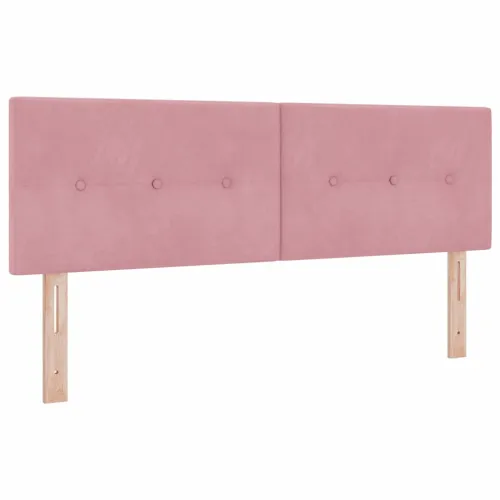 Box spring krevet Ružičasta 140 x 190 cm Baršun - Ružičasta 140 x 190 cm Prošiveno gumbima Cijena