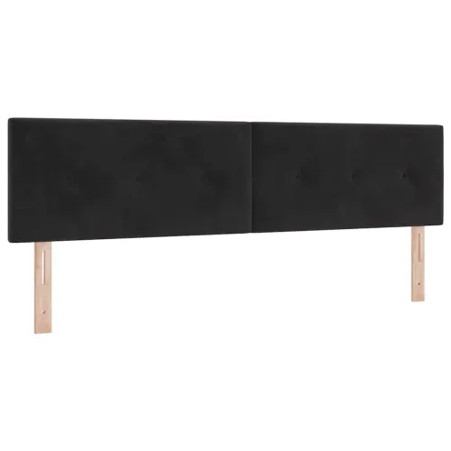 Box spring krevet s uzglavljem Crna 180 x 200 cm Baršun - Crna 180 x 200 cm Prošiveno gumbima Cijena
