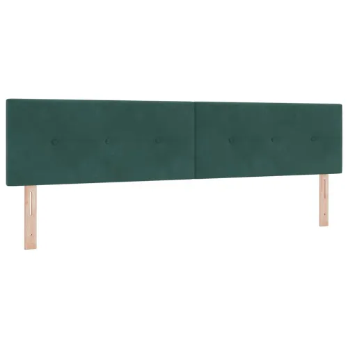 Box spring krevet Tamnozelena 200 x 200 cm Baršun - Tamnozelena 200 x 200 cm Prošiveno gumbima Cijena